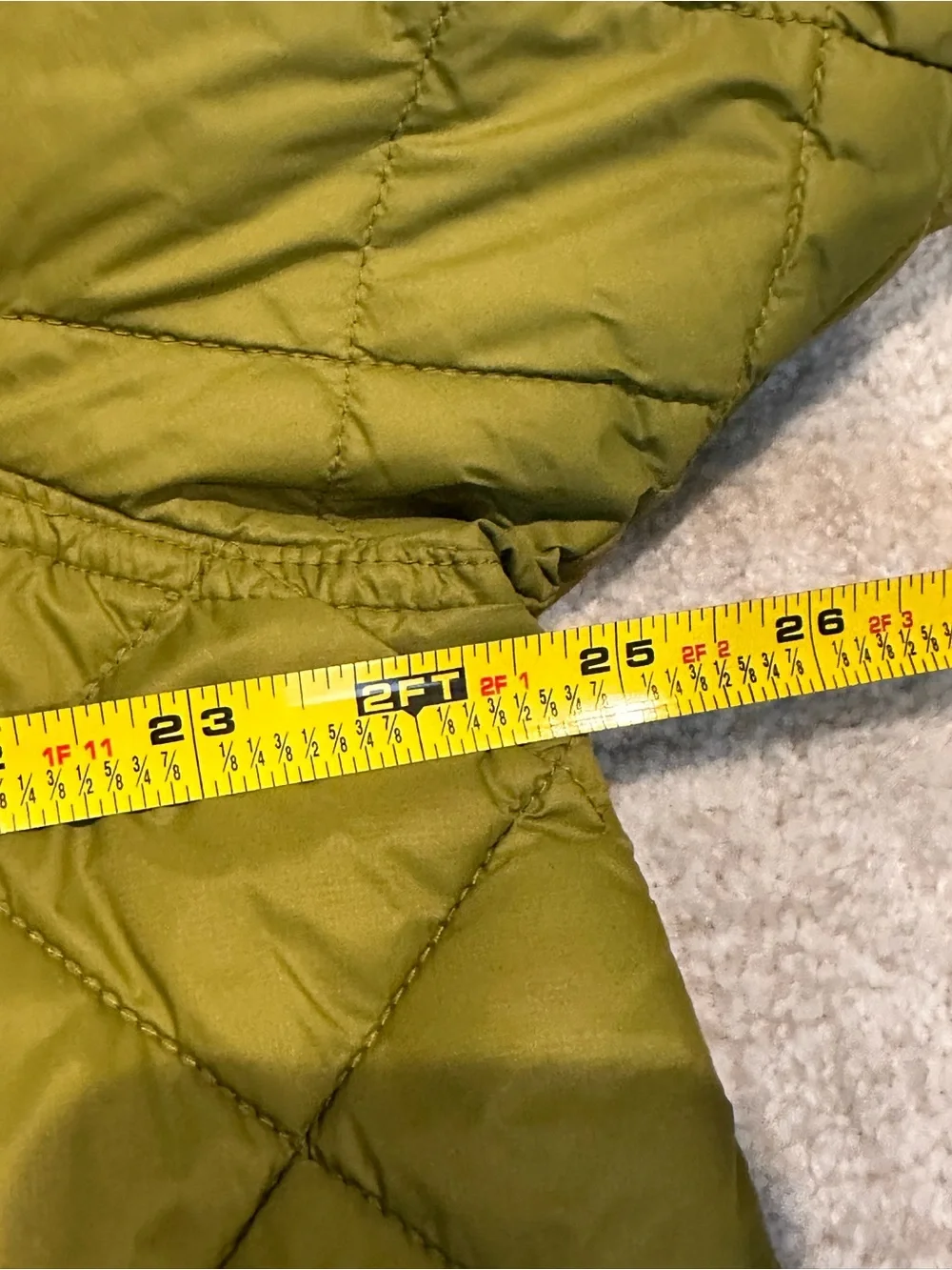 J. Crew Quilted Olive-Styley Snap-Front Jacket
